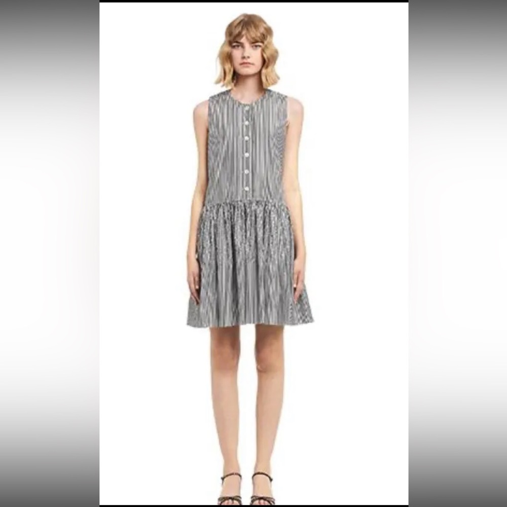 Miu Miu poplin dress with rhinestones